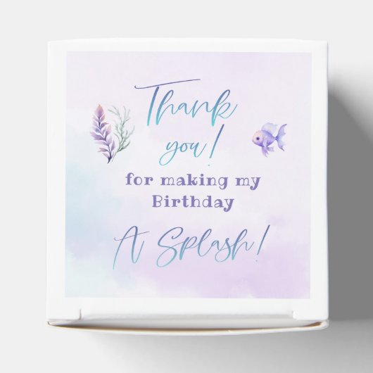 Zeemeermin Onder het zee verjaardagsfeestje dank u Bedankdoosjes (Bovenkant)