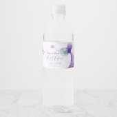 Zeemeermin Onder het zee verjaardagsfeestje Waterfles Etiket (Voorkant)