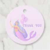 Zeemeermin Onder het Zee Verjaardagsmeisje Dank u Bedankjes Labels (Voorkant)