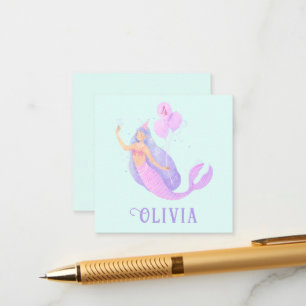 Zeemeermin Onder het Zee Verjaardagsmeisje Leeftij Informatiekaartje