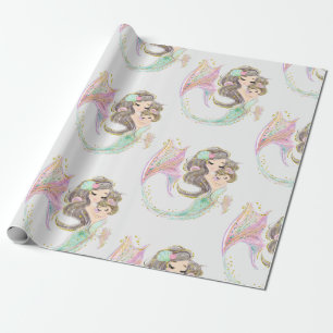Zeemeermin onder het zee Verpakkingspapier Cadeaupapier