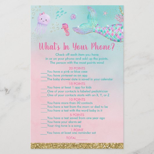 Zeemeermin onder het Zee wat in uw telefoonspel is (Voorkant)