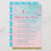 Zeemeermin onder het Zee wat in uw telefoonspel is (Voorkant / Achterkant)