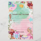 Zeemeermin onder het Zee wenst het Baby shower (Voorkant)