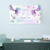 Zeemeermin Onder het Zee zwembad verjaardagsfeestj Spandoek (Beurs)