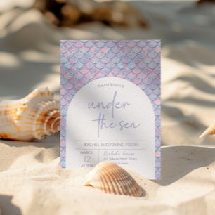 Zeemeermin onder Zee Birthday Party Kaart