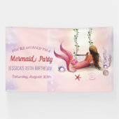 Zeemeermin onder Zee Birthday Party Spandoek (Horizontaal)