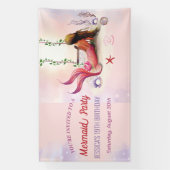 Zeemeermin onder Zee Birthday Party Spandoek (Verticaal)