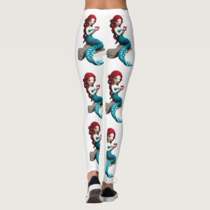 Zeemeermin ontspannen met drank Thunder_Cove Leggings