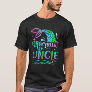 Zeemeermin Oom Schattige Zeemeermin Verjaardag Fam T-shirt