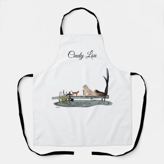 Zeemeermin op bootdok Vrouwen Schort (Voorkant)