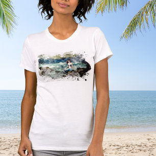 Zeemeermin op de rotsen t-shirt