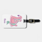 Zeemeermin op Flamingo Float Vacation Bagagelabel (Voorkant horizontaal)
