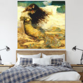 Zeemeermin op Golden Sands Canvas Afdruk (Insitu (Slaapkamer))