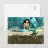Zeemeermin op Ocean Floor Briefkaart (Voorkant / Achterkant)