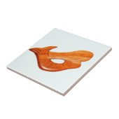 zeemeermin op witte tegel tegeltje (Zijkant)