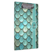 Zeemeermin op zeemijlstaartschelpen, monogram klembord (Rechts)