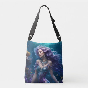 Zeemeermin Paars Haar Crossbody Tas