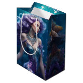 Zeemeermin Paars Haar Medium Cadeauzakje (Achterkant Gekanteld)