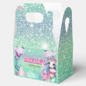 Zeemeermin paarse en blauwgroen glitter Favoriete Bedankdoosjes (Geopend)