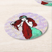  zeemeermin papier Onderzetter (Gebogen)