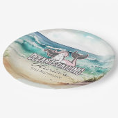 Zeemeermin partij Roze Papier Bord (Gekanteld)