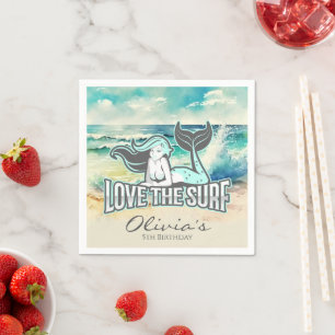 Zeemeermin Party Hou van het Surf Servet
