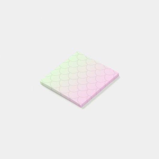 Zeemeermin Pastel Rainbow Gradient Waterverf minim Post-it® Notes (Schuin)
