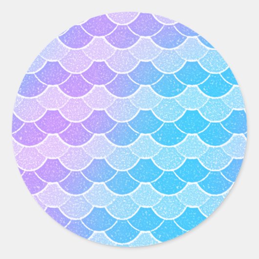 Zeemeermin - pastelweegschalen ronde sticker (Voorkant)