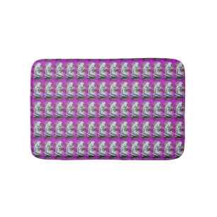 zeemeermin - patroon op lavender badmat