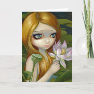 "Zeemeermin plukken Lotus Blossoms" Wenskaart Kaart