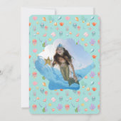 Zeemeermin Pool Party Verjaardagsfoto Kaart (Achterkant)