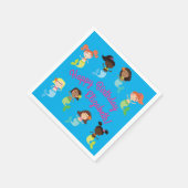 Zeemeermin Pool Verjaardagsfeest Kinder Servet (Hoek)