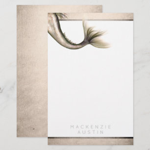 Zeemeermin Posh Staart   Dusty Terracotta Peach Cu Briefpapier