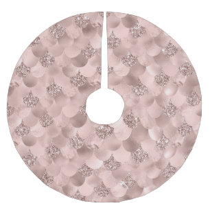 Zeemeermin potschaal Stoffige terracotta perzikg Kerstboom Rok