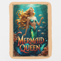 Zeemeermin Queen Cartoon Royalty voor Uw Baby