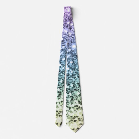 Zeemeermin Regenboog Sequin Retro Stropdas (Achterkant)