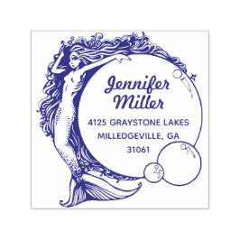  zeemeermin retour adres stempel zelf inkt