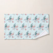 Zeemeermin Rijden op een Dolfijn Onder het Zee Pat Bad Handdoek (Handdoek)