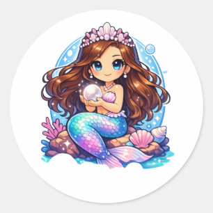 zeemeermin ronde sticker