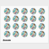 Zeemeermin ronde stickers (Vel)