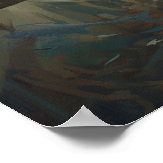 Zeemeermin rust op een schipbreuk poster (Hoek)