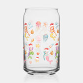 Zeemeermin Santa Pattern Blikvorm Glas (Rechts)