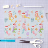 Zeemeermin Santa Pattern Christmas Tissuepapier (Craft)