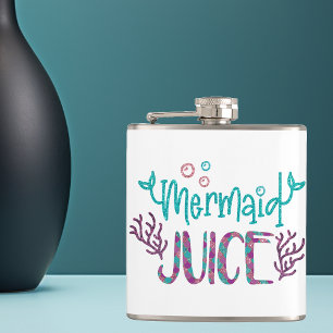 Zeemeermin Sap Glitter Handgeschreven Grappig Heupfles