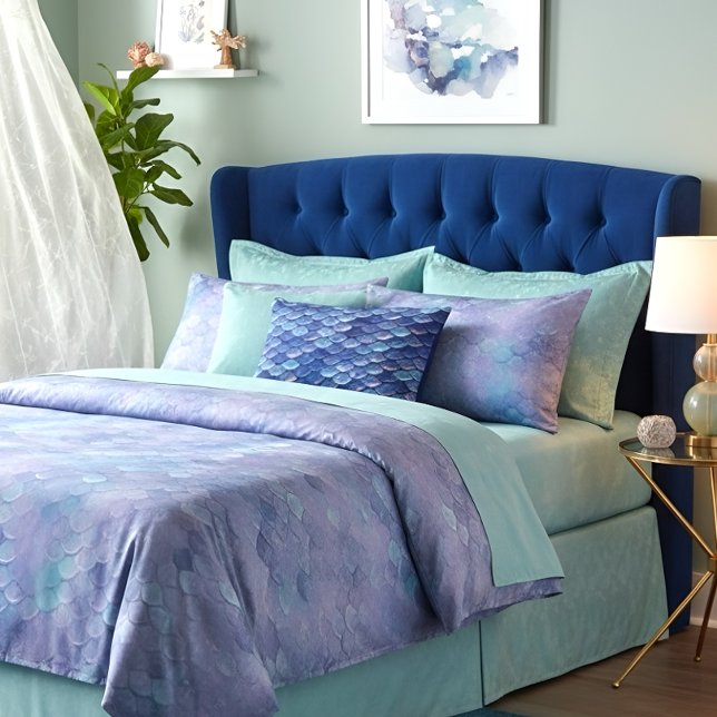 Zeemeermin Schalen Blauw accent kussen (Creator heeft geüpload)