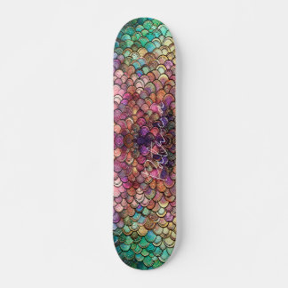 Zeemeermin Schalen Girly Glitter Groen Paarse Chiq Skateboard
