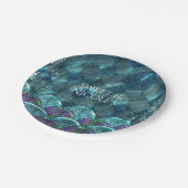 Zeemeermin schalt onder het Zee verjaardagsfeest Papieren Bordje (Gekanteld)