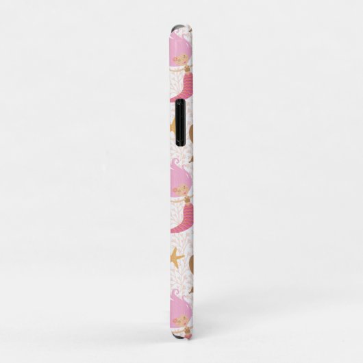 Zeemeermin Schattige Roze Girly Monogram Case-Mate iPhone Case (Achterkant/rechts)