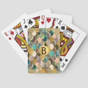 Zeemeermin Schubben Multi Kleur Glitters Glam Tren Speelkaarten